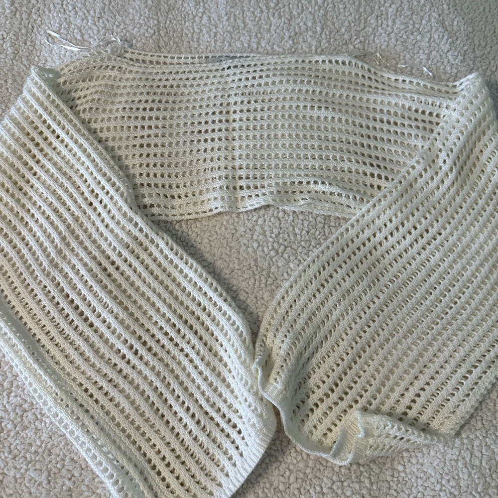 Elegant White Crochet Blouse